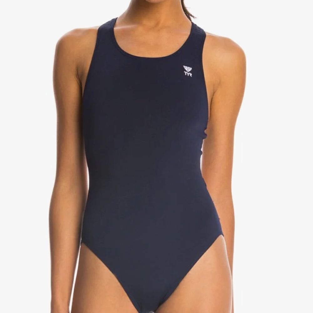 TYR Durafast Solid Maxfit One Piece Swimsuit, Navy, Size 28, NWT